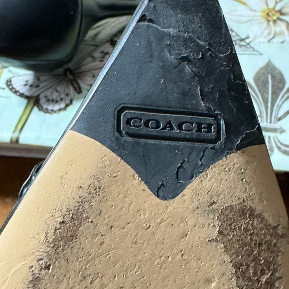 Coach spiked heels 👠 8B Black cute button detail - Picture 5 of 8